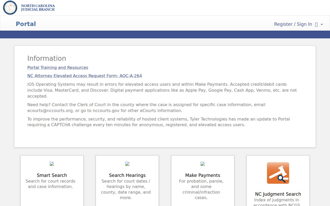 Swain County criminal history eCourts Smart Search