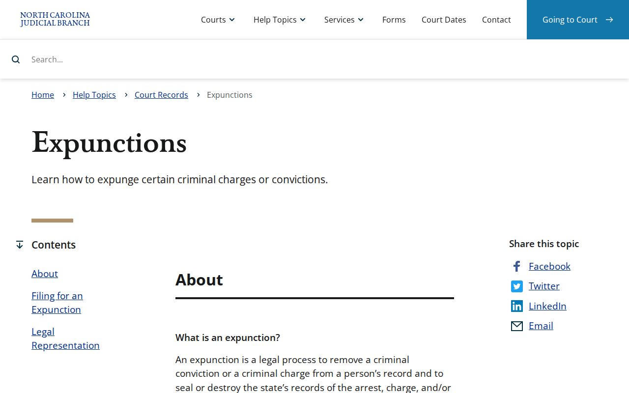 Swain County criminal history North Carolina expunction guide