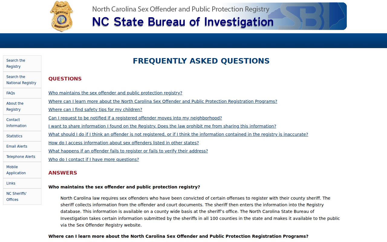Official accuracy and misuse warnings for Swain County registry searches